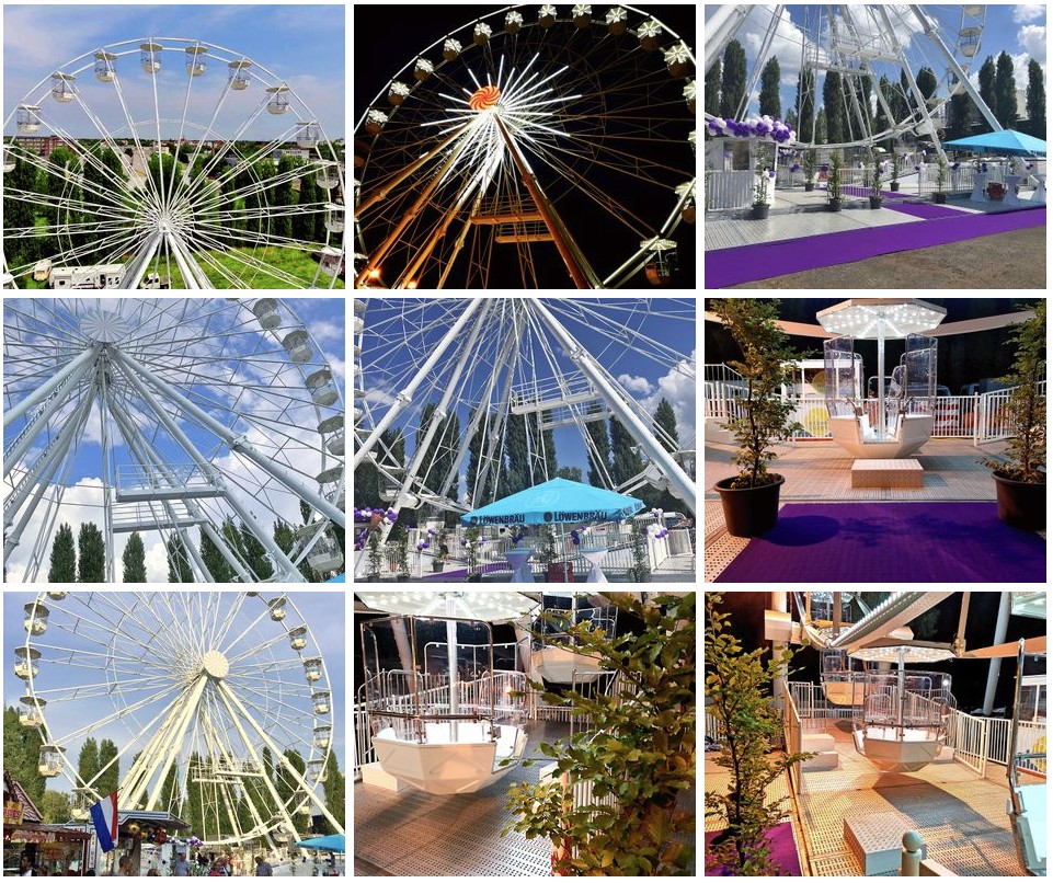 Wit luxe reuzenrad voor evenementen
